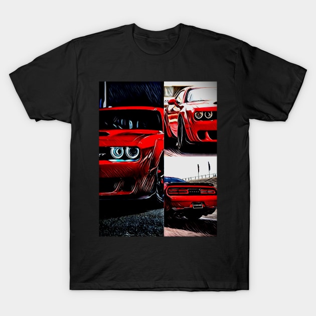 Dodge Demon T-Shirt by d1a2n3i4l5